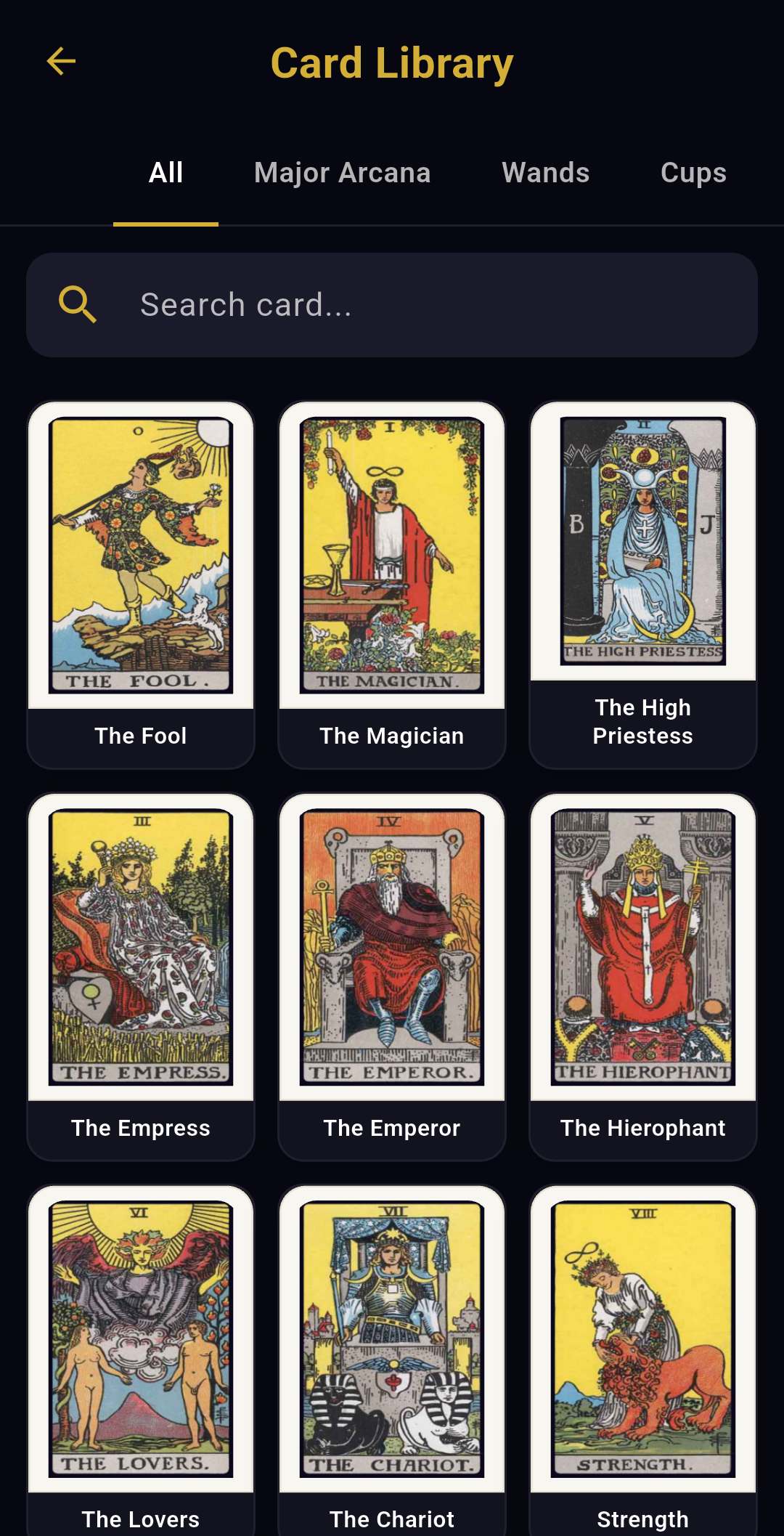 Card library