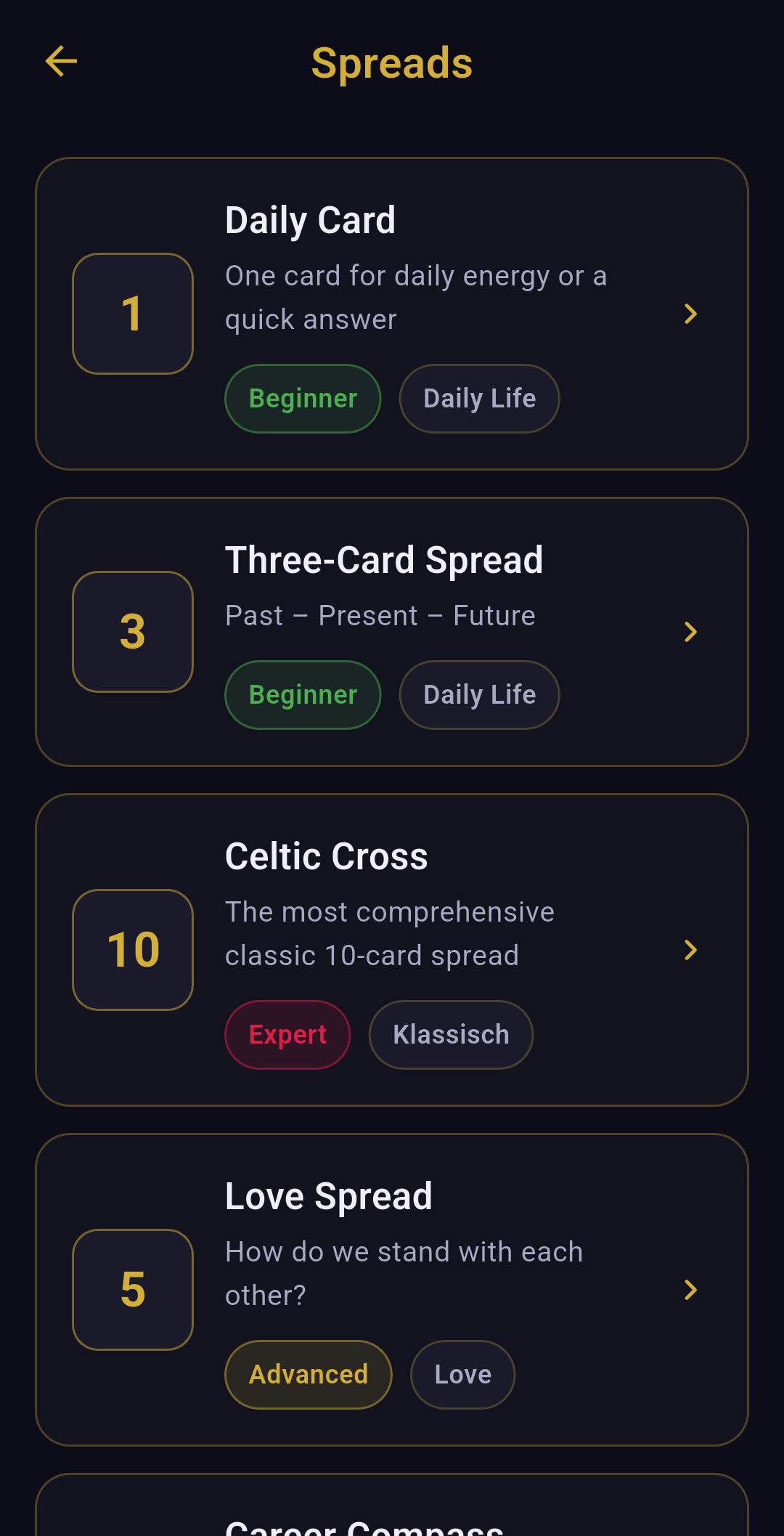 Card detail